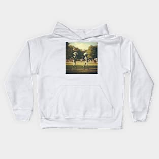 Aliens in the park 1 Kids Hoodie